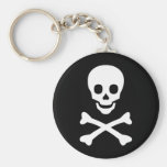 Cráneo y bandera pirata llaveros