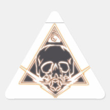 cráneo y pernos calcomanía triangulo personalizadas