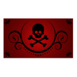 cráneo y sofisticaciones de la bandera pirata tarjeta de visita