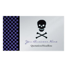 Cráneo y tarjeta de visita de la bandera pirata