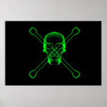 Cráneo y visión de la radiografía de la Bandera pi Impresiones