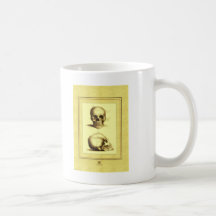Cráneos antiguos gemelos tazas