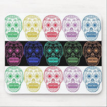 Cráneos coloridos Mousepad del azúcar alfombrillas de raton 