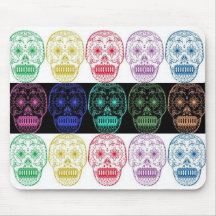 Cráneos coloridos Mousepad del azúcar Alfombrillas De Ratones