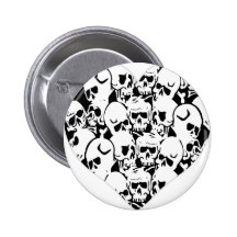 Cráneos de los cráneos y negro de los cráneos pins