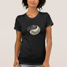 Cráneos de Yin Yang Camiseta