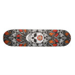 Cráneos góticos - naranja tabla de patinar