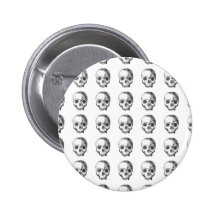 Cráneos Jawless, modelo blanco y negro Pins