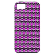Cráneos - rosa iPhone 5 protector