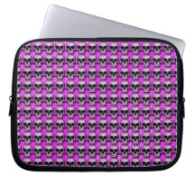 Cráneos - rosa mangas computadora