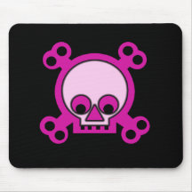 Cráneos rosados Mousepad Tapete De Raton