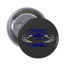 Cráneos tribales de T-Rex azules Pin