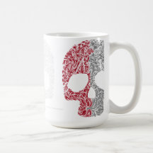 Crânio Estilo Colorido Caneca