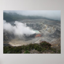 Cráter del volcán de Poás Impresiones