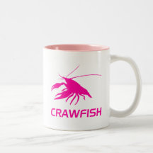 crawfish's silhouette (Pink) コーヒーマグ