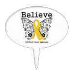 Crea - la mariposa del cáncer de la niñez palillos de tarta