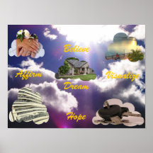 Crea, soñe, espere, afirme, visualice impresiones