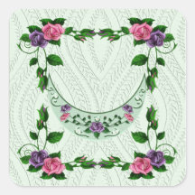 Creciente vertical de la diosa verde calcomanías cuadradas personalizadas
