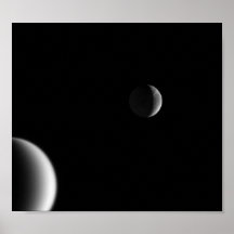 Crecientes del titán y de Dione Impresiones