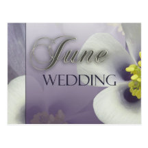 Cree su propio boda púrpura de junio postal