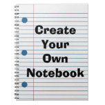 Cree su propio cuaderno lindo del papel de escuela