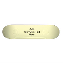 Crema llana con el texto negro. Personalizado Tabla De Patinar