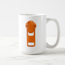Cremallera anaranjada tazas de café