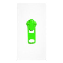 Cremallera verde tarjetas personales