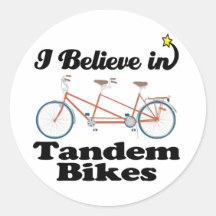 creo en bicis en tándem etiquetas redondas