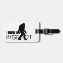 Creo en Bigfoot Sasquatch divertido etiquetas de maleta