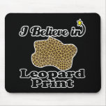 creo en estampado leopardo alfombrilla de ratón