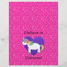 Creo en estrellas del rosa de los unicornios tarjetas informativas