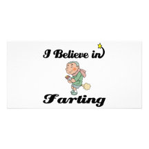 creo en farting tarjeta fotográfica