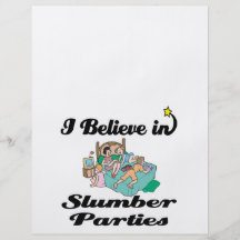 creo en fiestas de pijamas tarjetas publicitarias