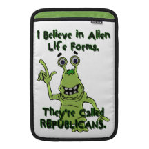 Creo en las formas de vida extranjeras, republican funda  MacBook