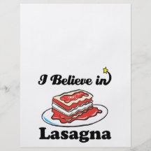 creo en lasagna tarjeta publicitaria