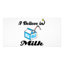 creo en leche tarjetas fotográficas 
