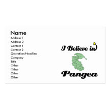 creo en Pangea Plantillas De Tarjetas De Visita