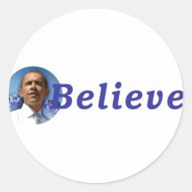 CREO en PRESIDENTE OBAMA Pegatinas Redondas