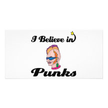 creo en punks tarjeta fotografica  