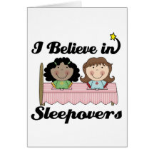 creo en sleepovers felicitación