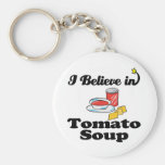 creo en sopa del tomate llavero personalizado