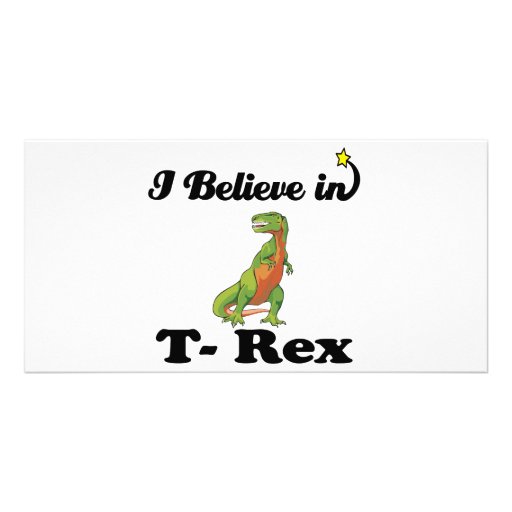 creo en t-rex tarjeta personal con foto