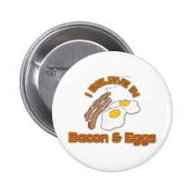 Creo en tocino y huevos pins