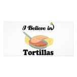creo en tortillas tarjeta fotografica personalizada