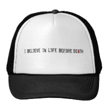 Creo en vida antes de muerte gorras