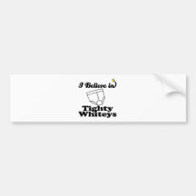 creo en whiteys tighty etiqueta de parachoque