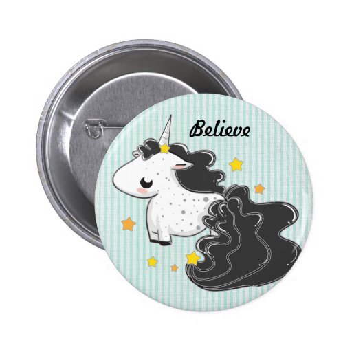Creo unicornio negro del dibujo animado con la ins pins