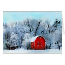 Crepúsculo del invierno, tarjetas de Navidad