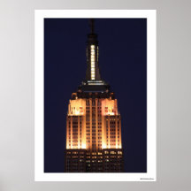 Crepúsculo: Empire State Building encendido encima Impresiones